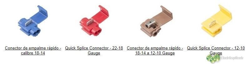 Elementos que se utilizan para empalmes entre cables eléctricos (Conectores) 2 conector de empalme rapido