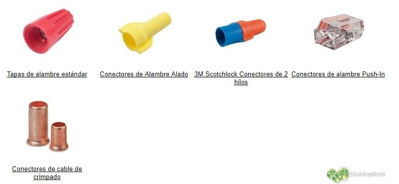 Elementos que se utilizan para empalmes entre cables eléctricos (Conectores) 3 conector resorte