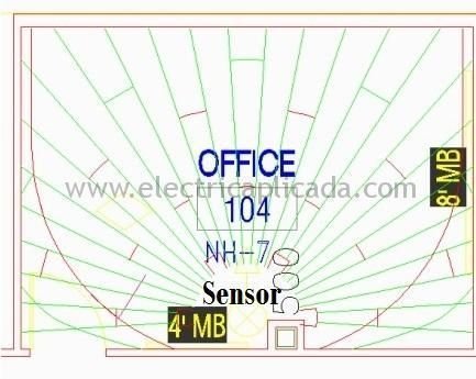 Mejor ubicación de sensores de ocupación en Oficinas, bodegas, corredores, baños, salones de clase etc 1 posicion-optima-sensores-ultrasonicos-iluminacion-1A-2