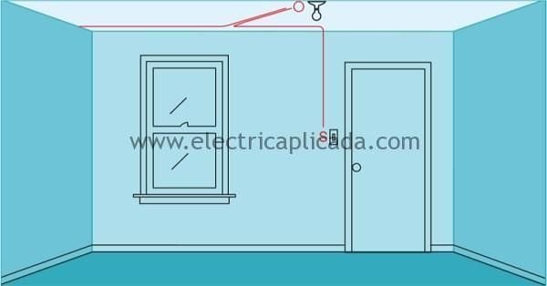 Parte 2 - Cableado eléctrico típico para conexión de tomacorrientes e interruptores en instalaciones eléctricas 1 Conexion interruptor sencillo al final del circuito