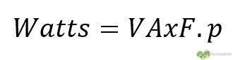 formula convertir de va a watts