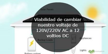 Viabilidad de cambiar nuestro voltaje de 120V220V AC a 12 voltios DC