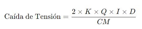 ¿Cómo Calcular la Caída de Tensión? Guía Completa Según el NEC/NFPA70/NTC2050 9 Formula caida de tesnion monofasica