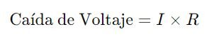 ¿Cómo Calcular la Caída de Tensión? Guía Completa Según el NEC/NFPA70/NTC2050 1 Formula metodo ley ohm caida de tension