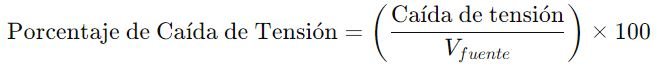 ¿Cómo Calcular la Caída de Tensión? Guía Completa Según el NEC/NFPA70/NTC2050 5 Formula para el porcentaje de caida de tension