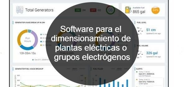 Software para el dimensionamiento de plantas eléctricas o grupos electrógenos