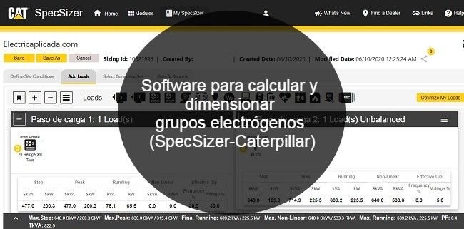 Software para dimensionar grupos electrogenos