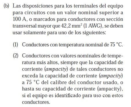 Como proteger contra sobrecorriente alimentadores y ramales eléctricos según NEC/NFPA/NTC2050. <strong><font color="E87D23">!!! PREMIUM !!!</font></strong> 12 Sección 110.14 (C) (1) (b) NEC