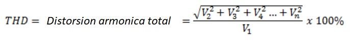 Calculo de distorsión armónica de corriente y voltaje (THDi, THDv, TDD) - IEEE 519. <strong><font color="E87D23">!!! PREMIUM !!!</font></strong> 19 formula distorsion armonica total de voltaje