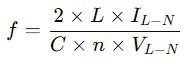 Calculo y Calculadora de Cortocircuito Básico método bus infinito o Punto a punto <strong><font color="E87D23">¡¡¡ PREMIUM !!!</font></strong> 7 Formula calculo F sistemas monofasicso L N
