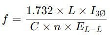 Calculo y Calculadora de Cortocircuito Básico método bus infinito o Punto a punto <strong><font color="E87D23">¡¡¡ PREMIUM !!!</font></strong> 5 Formula de calculo F cortocircuito