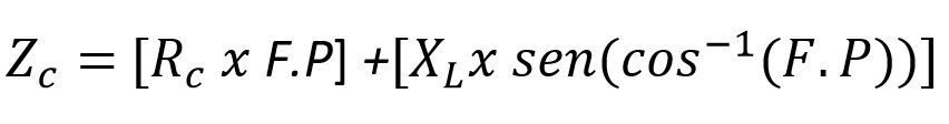 Caída de tensión o voltaje - Calculadora, formula, causas, efecto, solución, máxima admisible 4 Formula para calcula impedancia electrica Z en caida de tension